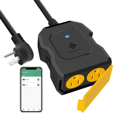 Etekcity Smart Plug Outdoor Wi-Fi 2 Sockets with Wireless Remote Control