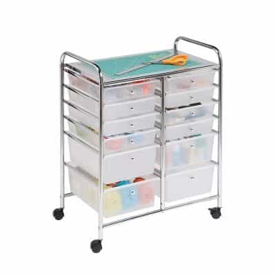 Honey Can Do Rolling Storage Cart 12 Plastic Drawers