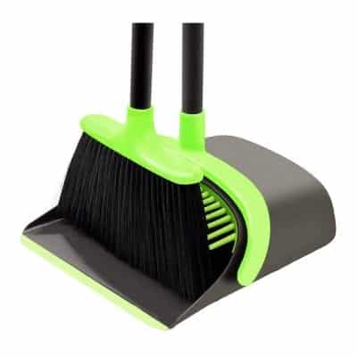 SANGFOR Dustpan and Broom Set Cleaning Supplies with Long Extendable Handle