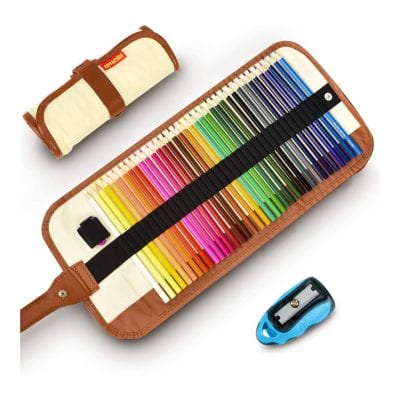 Covacure Colored Pencil Set 36 Coloring Pencil with Canvas Pencil Bag