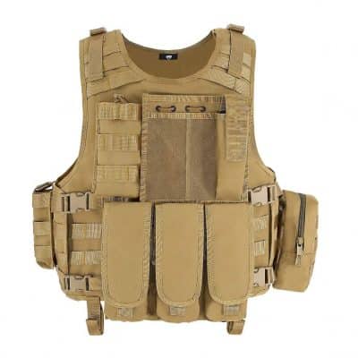 MGFLASHFORCE Airsoft 600D Polyester Tactical Vest