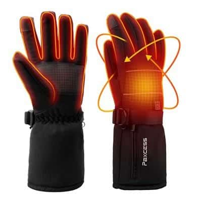 PAXCESS Heated Gloves 4000mAh Waterproof Gloves