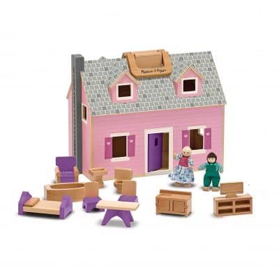 Melissa & Doug Fold and Go Wooden Doll House
