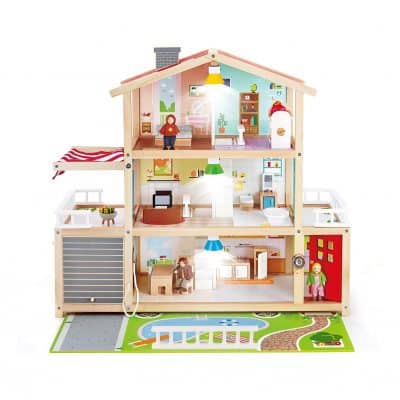Hape Doll Family Mansion Wooden Play 10 Bedroom Doll House