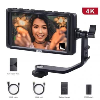 ESDDI 5 Inch Camera Monitor with a Rechargeable Battery