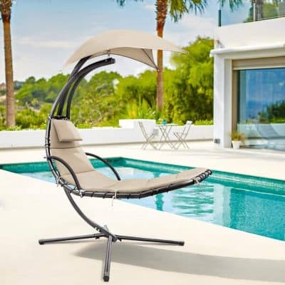 Homall Hammock Lounge Chair for Backyard Garden (Beige)