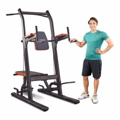 HARISON Multifunction Adjustable Height Pull Up Power Tower Dip Station