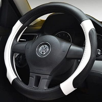 Moyishi Top Leather Steering Wheel Cover Soft Breathable