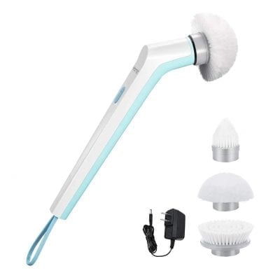 Homitt Electric Spin Scrubber with 3 Replaceable Brush Heads