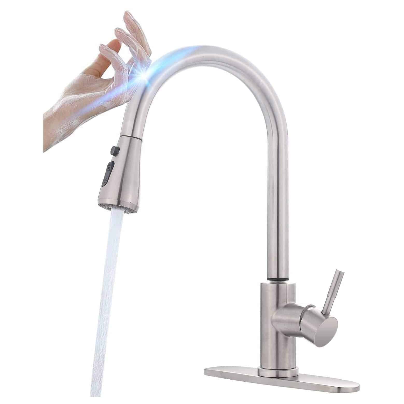 4. MSTJRY Touch Kitchen Faucet With Pull Down Sprayer 