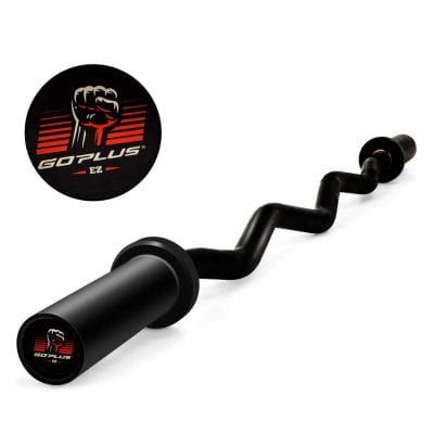 Goplus 400lbs 48 Inches Solid Steel Lifting Curl Bar